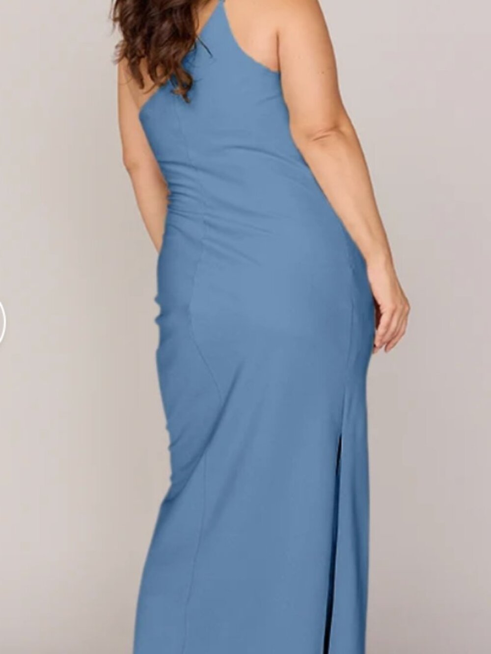 Revelry Blue One-Shoulder Bridesmaid Dress - Picture 2 of 4